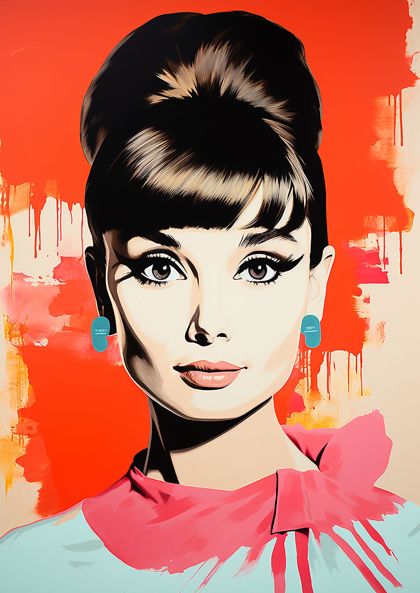 Audrey Hepburn Pop Art Canvas Print & Poster Wall Art - AI PRINT LAB